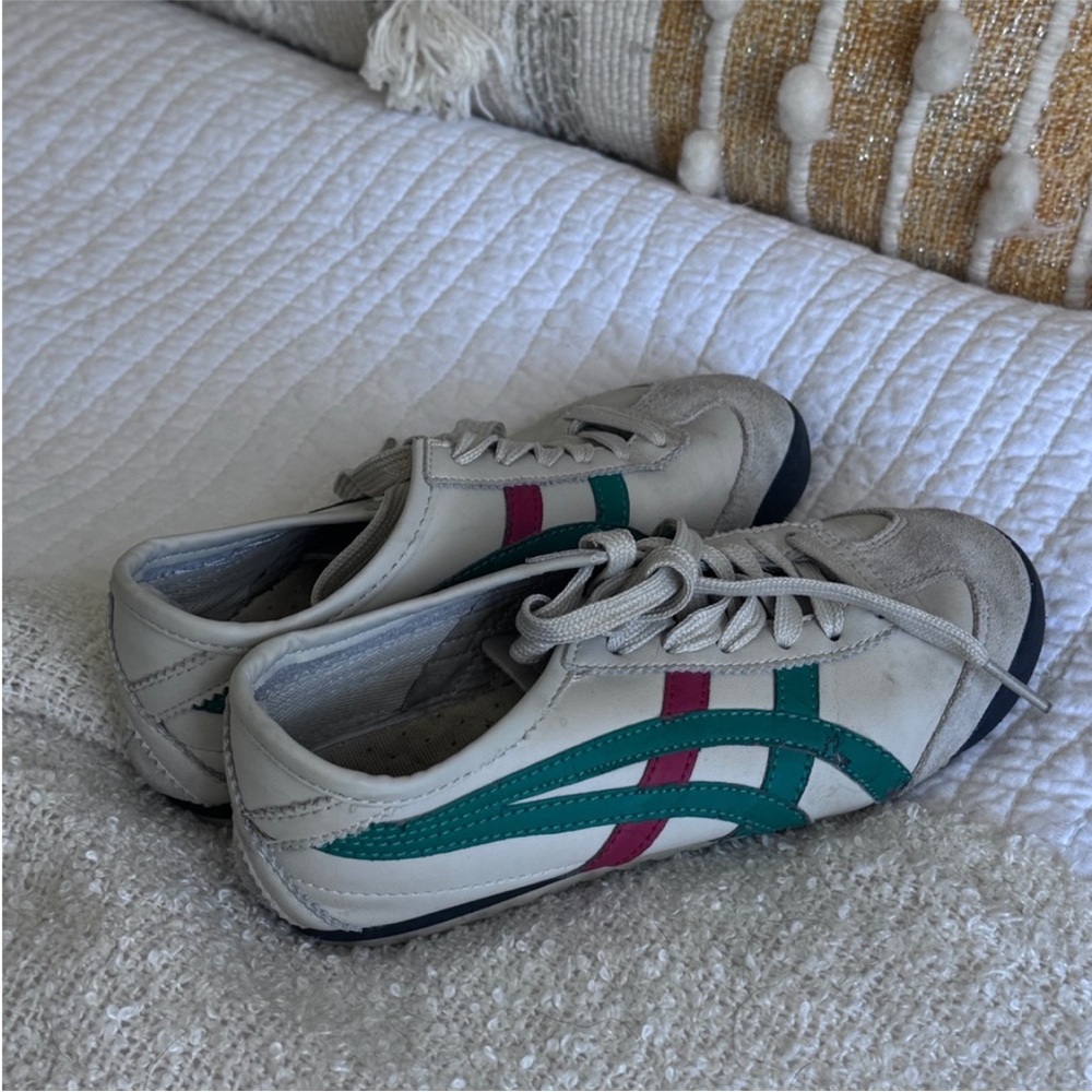 Onitsuka Tiger by Asics Teal and White Sole
